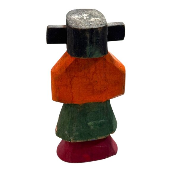 Vintage Hopi Kachina Doll Mini 4" Wooden Black Red Route 55 Tribal Painted READ - Picture 3 of 8